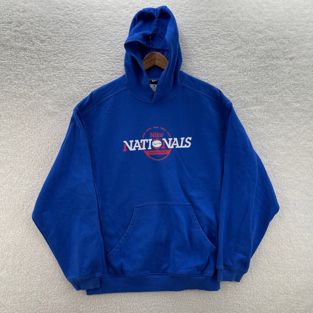 Nike EYBL Hoodie Mens Medium Blue Basketball Nationals North Augusta SC Athletic